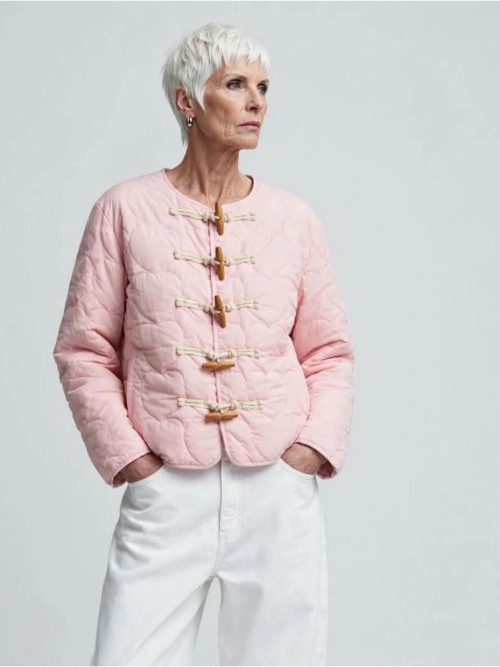 Unbranded NWOT pink quilted jacket